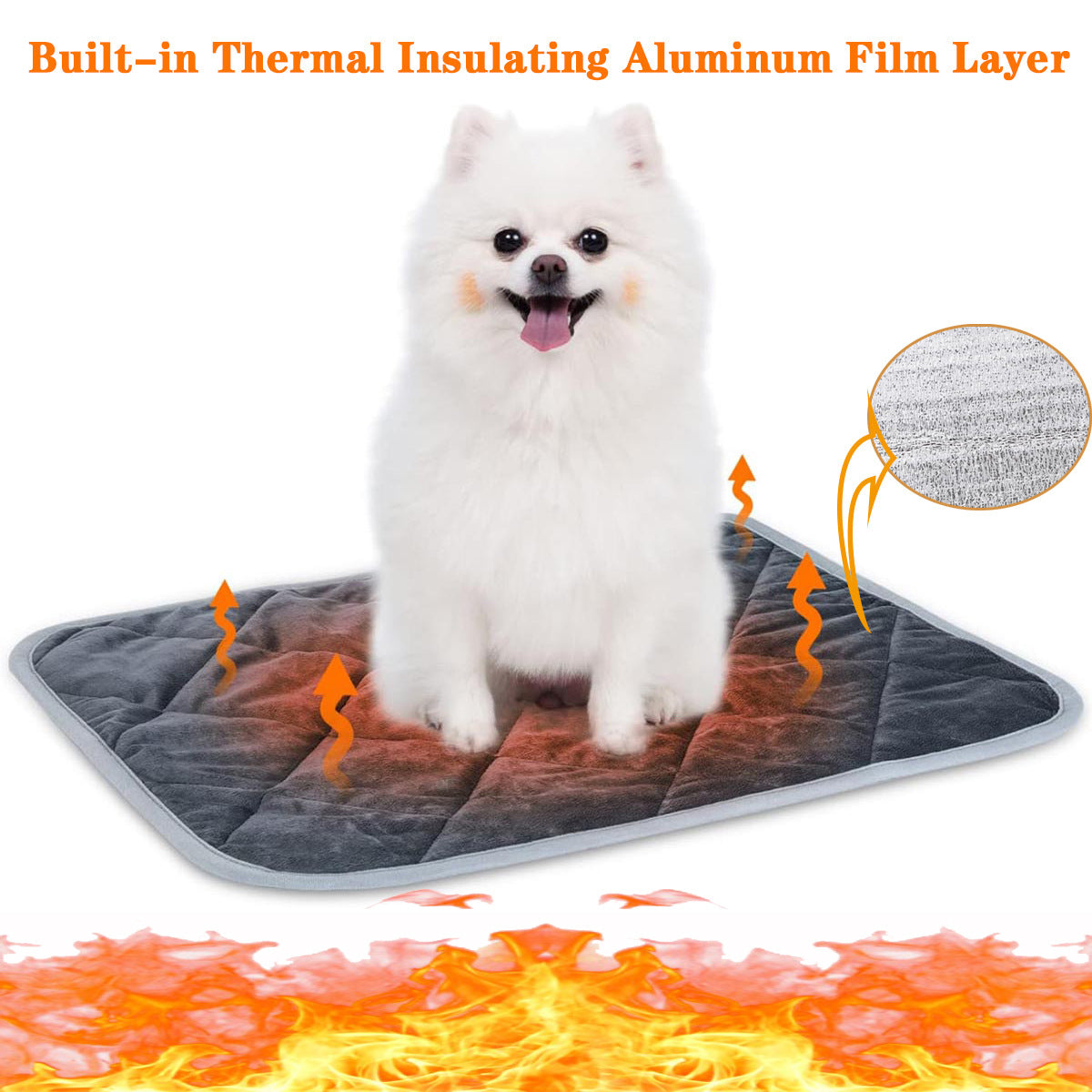 Heated pet blanket sleeping pad