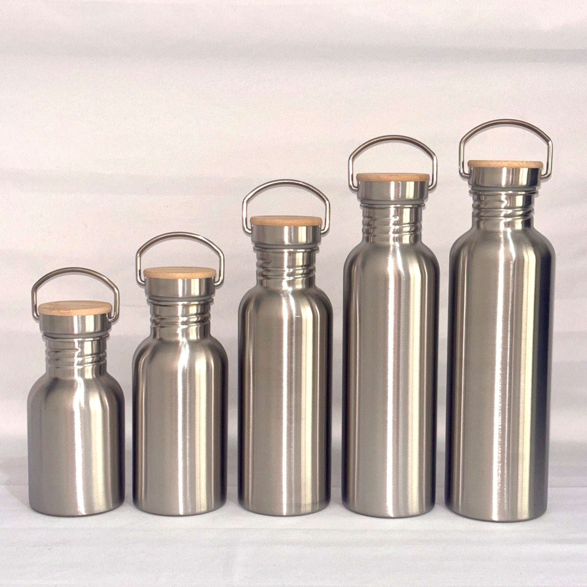 304 Stainless Steel Water Cup Sports Kettle Outdoor Portable Large Capacity Kettle Stainless Steel Single Layer American Style Large Mouth Bottle