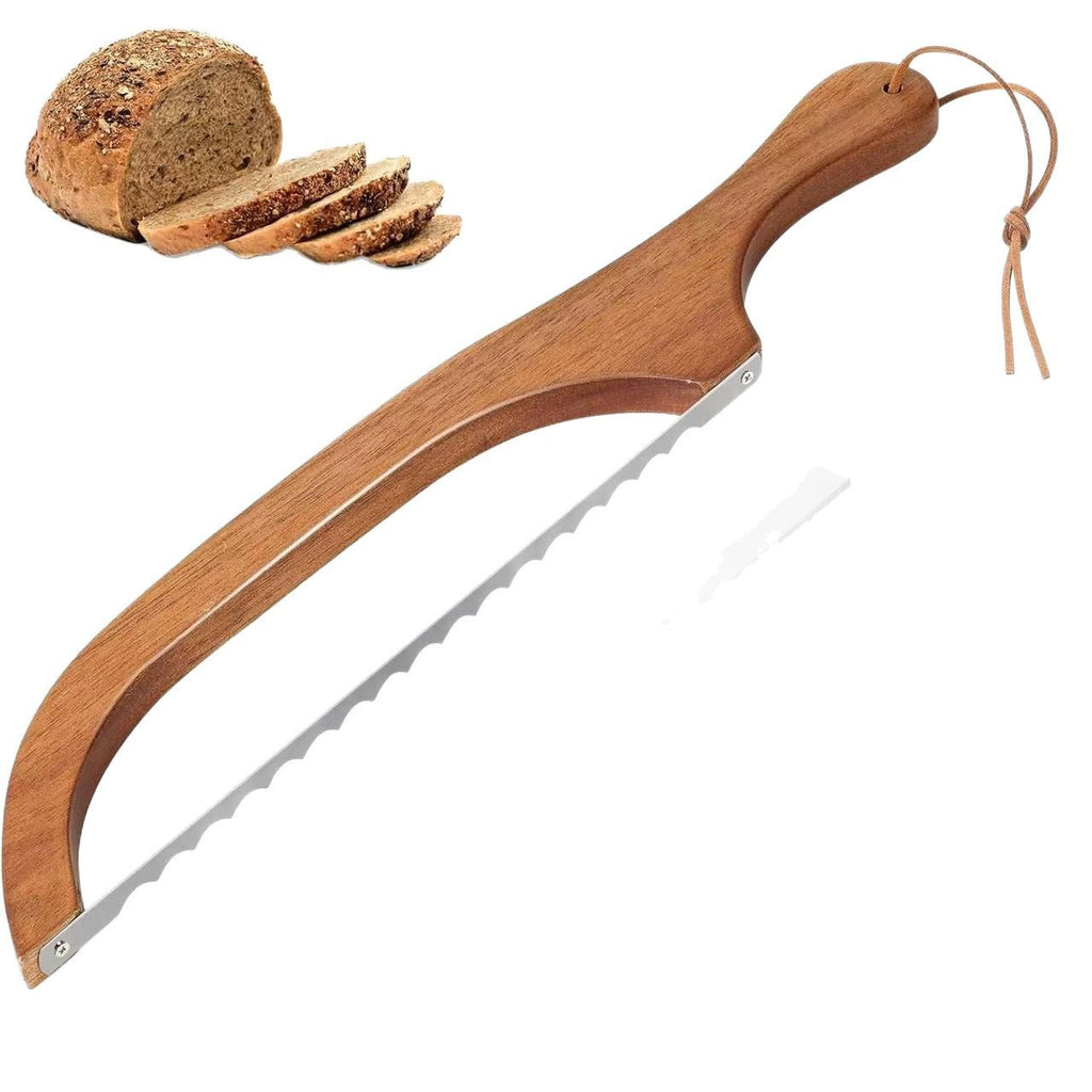 Utility Bread Knife with Solid Wood Handle
