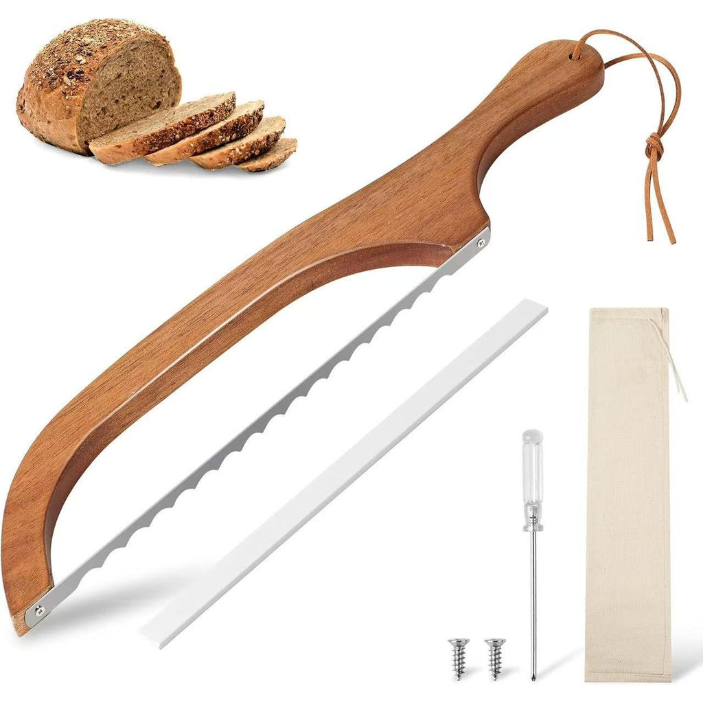 Utility Bread Knife with Solid Wood Handle