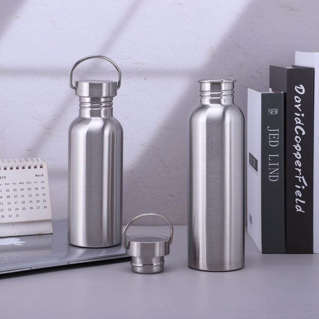 304 Stainless Steel Water Cup Sports Kettle Outdoor Portable Large Capacity Kettle Stainless Steel Single Layer American Style Large Mouth Bottle
